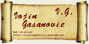 Vojin Gašanović vizit kartica